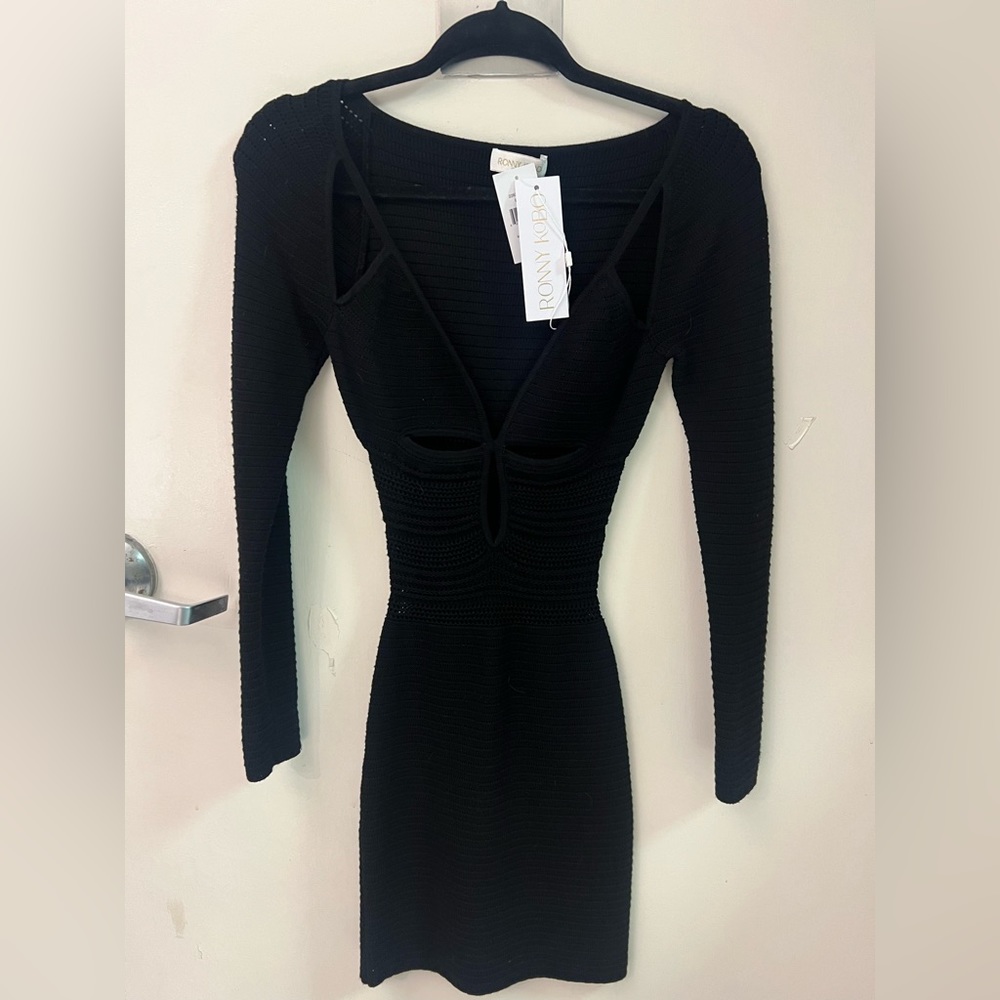RONY KOBO Rivera Knit Black Size Small NWT
